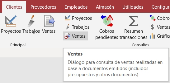 Cómo acceder a la consulta de ventas